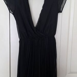 Elegant Black V-Neck Dress